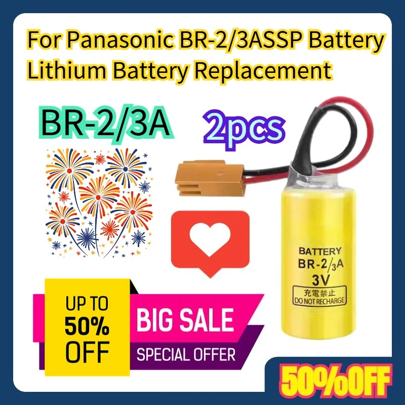 2pcs For Panasonic BR-2/3ASSP Battery 3V BR-2/3A Lithium Battery Replacement
2pcs For Panasonic BR-2/3ASSP Battery 3V BR-2/3A Lithium Battery Replacement