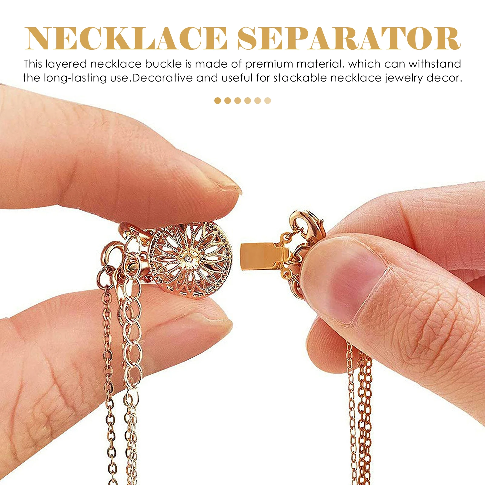 2pcs Necklace Separator Rose Gold 2 3 Rings Layered Clasp DIY Jewelry Supplies Bracelet Buckle Adjustable Stackable Necklace
2pcs Necklace Separator Rose Gold 2 3 Rings Layered Clasp DIY Jewelry Supplies Bracelet Buckle Adjustable Stackable Necklace