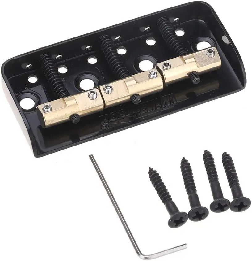 Бридж Wilkinson WTBS Short Telecaster, латунный, с компенсацией, 3 седла, для гитар с гнездами для хамбакеров в стиле TL или винтажных электрогитар, черный
Бридж Wilkinson WTBS Short Telecaster, латунный, с компенсацией, 3 седла, для гитар с гнездами для хамбакеров в стиле TL или винтажных электрогитар, черный