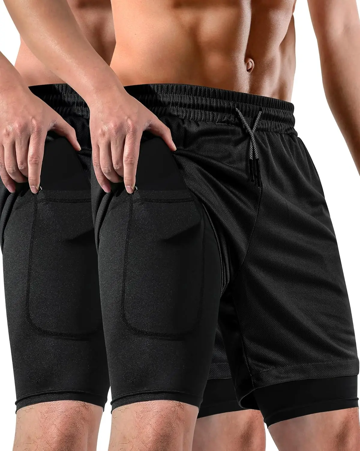 2 in 1 Mens Shorts Casual 2 Pack, Running Gym Shorts for Men 7 Inch, Workout Shorts Men with Pockets &Towel Loop
2 in 1 Mens Shorts Casual 2 Pack, Running Gym Shorts for Men 7 Inch, Workout Shorts Men with Pockets &Towel Loop