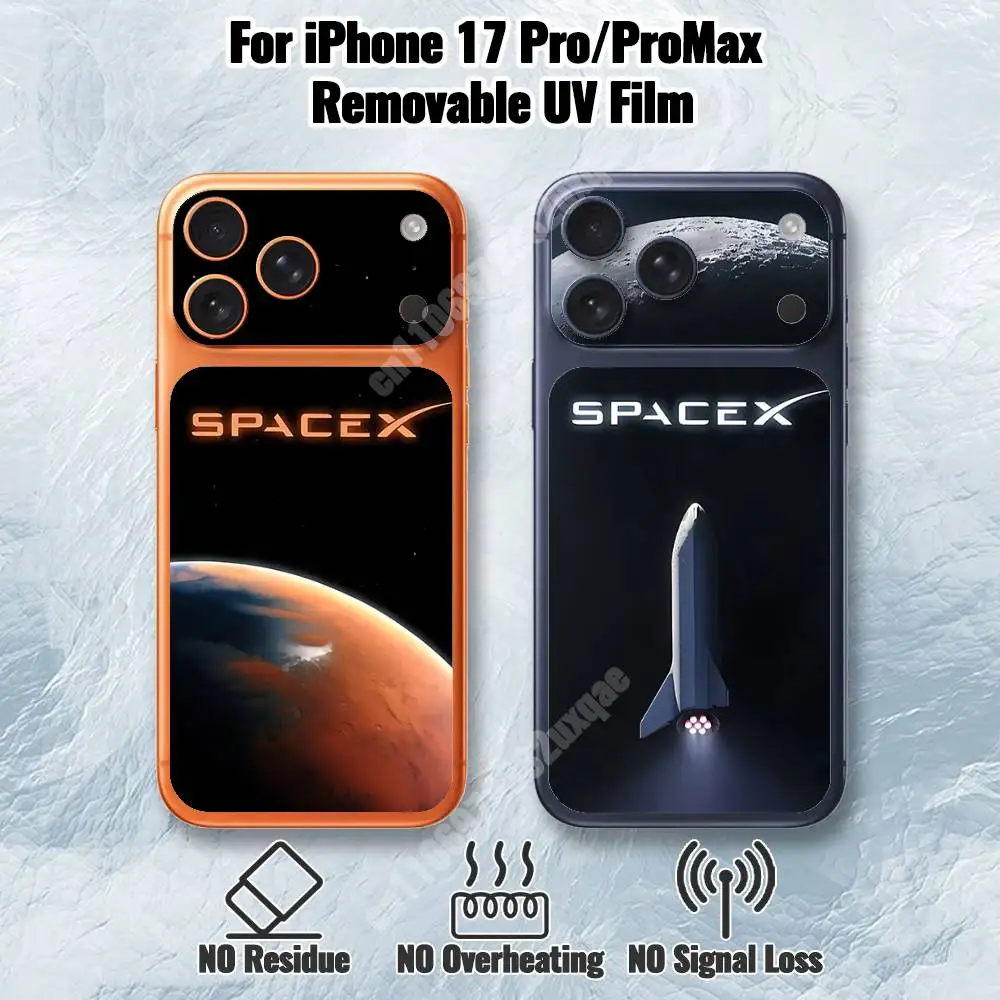Elon Musk S-Space-X Starlink Removable UV Film for iPhone 17 Pro 17 ProMax Protective Sticker
Elon Musk S-Space-X Starlink Removable UV Film for iPhone 17 Pro 17 ProMax Protective Sticker