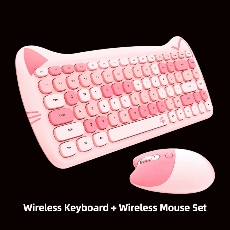 New Wireless Keyboard Mouse Set Colorful Keyboard with Round Keycaps 2.4GHz Full Size Typewriter Keyboards Mice Combo AA Battery
New Wireless Keyboard Mouse Set Colorful Keyboard with Round Keycaps 2.4GHz Full Size Typewriter Keyboards Mice Combo AA Battery