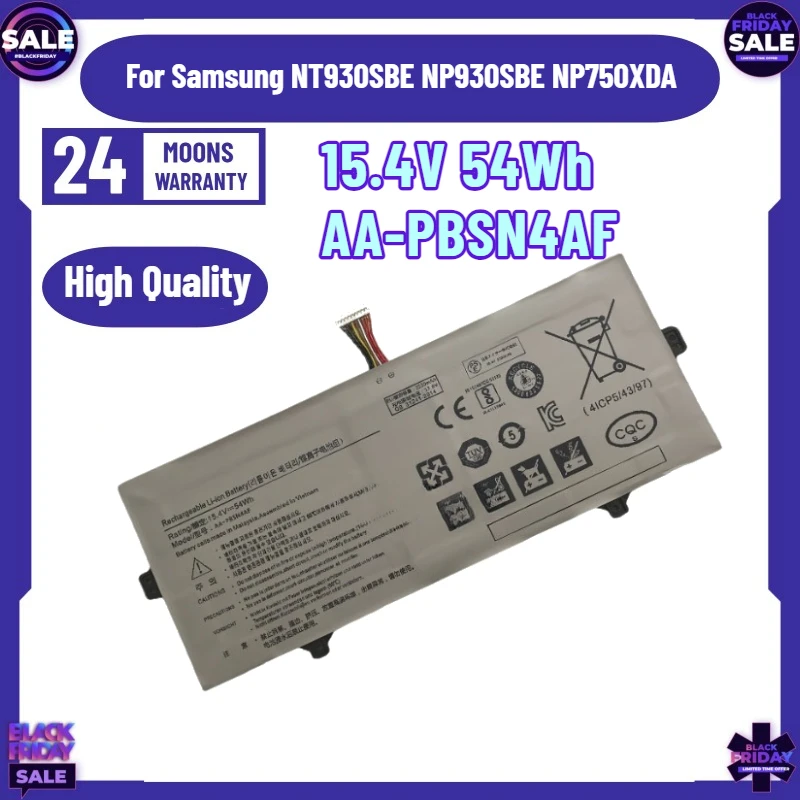 15.4V 54Wh AA-PBSN4AF Battery for Samsung NT930SBE NP930SBE NP750XDA Laptop Batteries
15.4V 54Wh AA-PBSN4AF Battery for Samsung NT930SBE NP930SBE NP750XDA Laptop Batteries