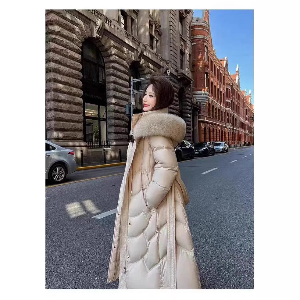 Winter 2024 Premium Fur Waist-Cinching Long Thi Faionable Korean Sle Slim Fit White Du down Jaet Women's Coat
Winter 2024 Premium Fur Waist-Cinching Long Thi Faionable Korean Sle Slim Fit White Du down Jaet Women's Coat