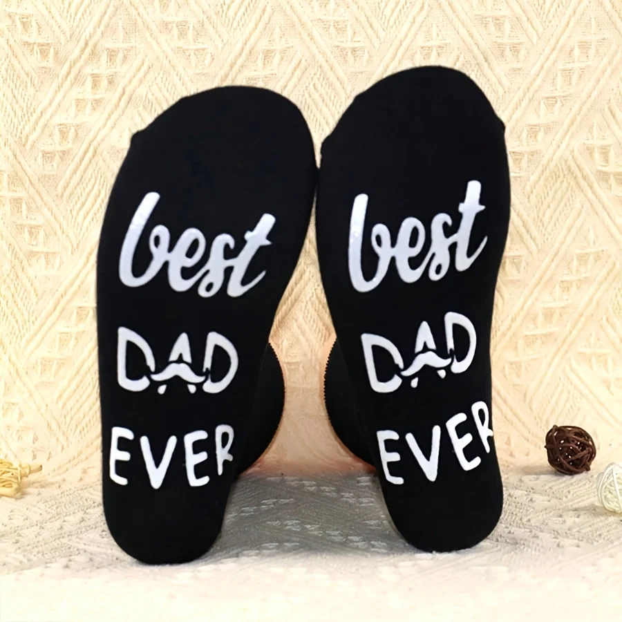 1 pair of men's socks, featuring the words "Best Dad" and a letter pattern printed on the sole, making them a fun gift sock (limited to one purchase per order)
1 pair of men's socks, featuring the words "Best Dad" and a letter pattern printed on the sole, making them a fun gift sock (limited to one purchase per order)