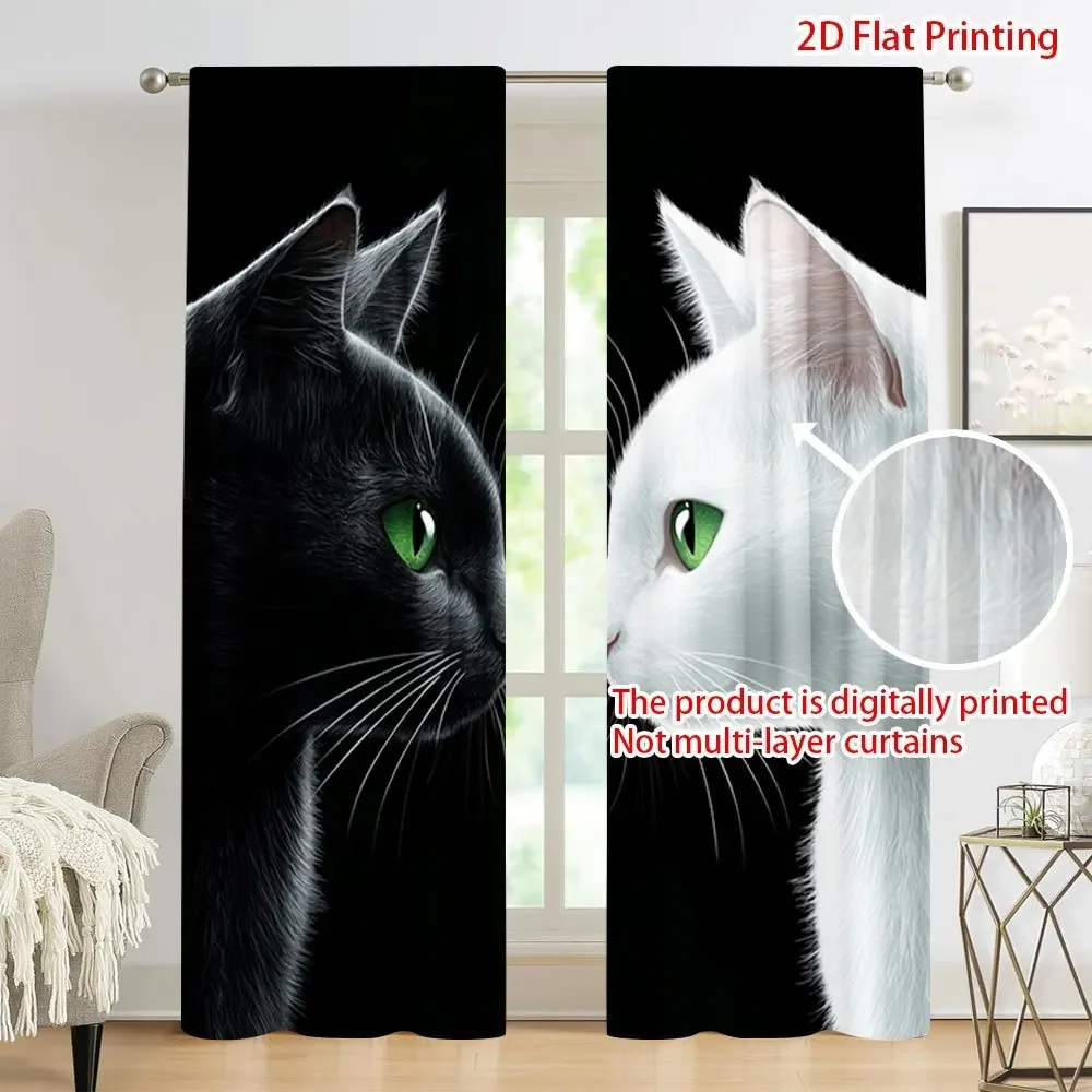 Black and white cartoon cat pattern Print Drapes Room Darkening Window Curtains Home Decor,Rod Pocket Blackout Curtains Bedroom
Black and white cartoon cat pattern Print Drapes Room Darkening Window Curtains Home Decor,Rod Pocket Blackout Curtains Bedroom