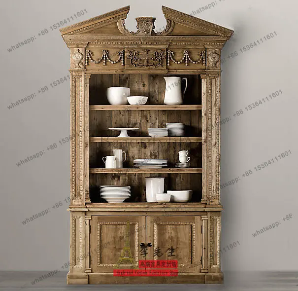 Резной книжный шкаф из цельного дерева в стиле ретро, французский 4-слойный боковой шкаф для хранения вещей
Резной книжный шкаф из цельного дерева в стиле ретро, французский 4-слойный боковой шкаф для хранения вещей