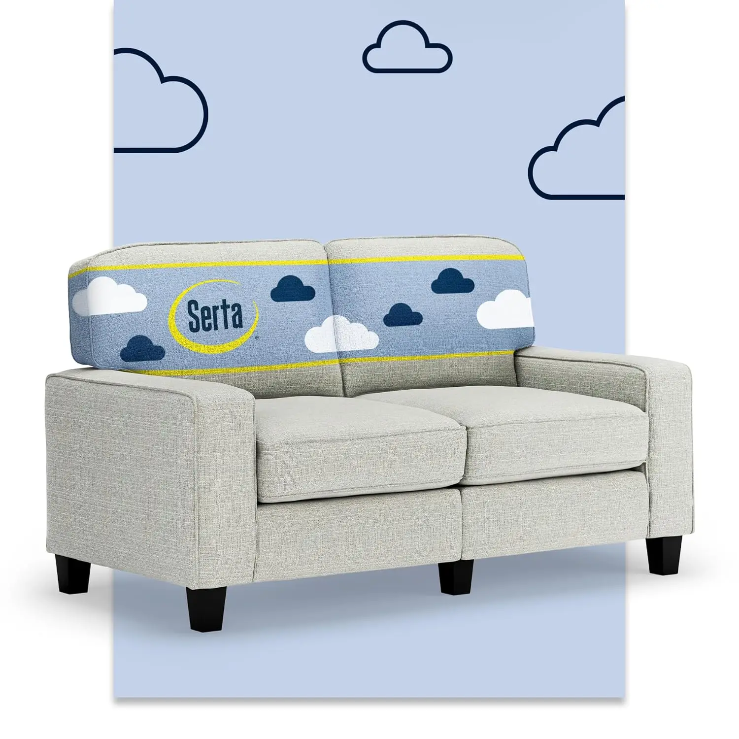 Диван с подлокотниками 61 дюйм, мягкая спинка, подушки с карманами, съемные чехлы, для небольших помещений, гостиной, спальни, на заказ
Диван с подлокотниками 61 дюйм, мягкая спинка, подушки с карманами, съемные чехлы, для небольших помещений, гостиной, спальни, на заказ