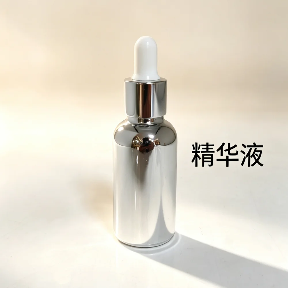 1 high-end 30ml electroplated silver light-proof glass essential oil bottle
1 high-end 30ml electroplated silver light-proof glass essential oil bottle