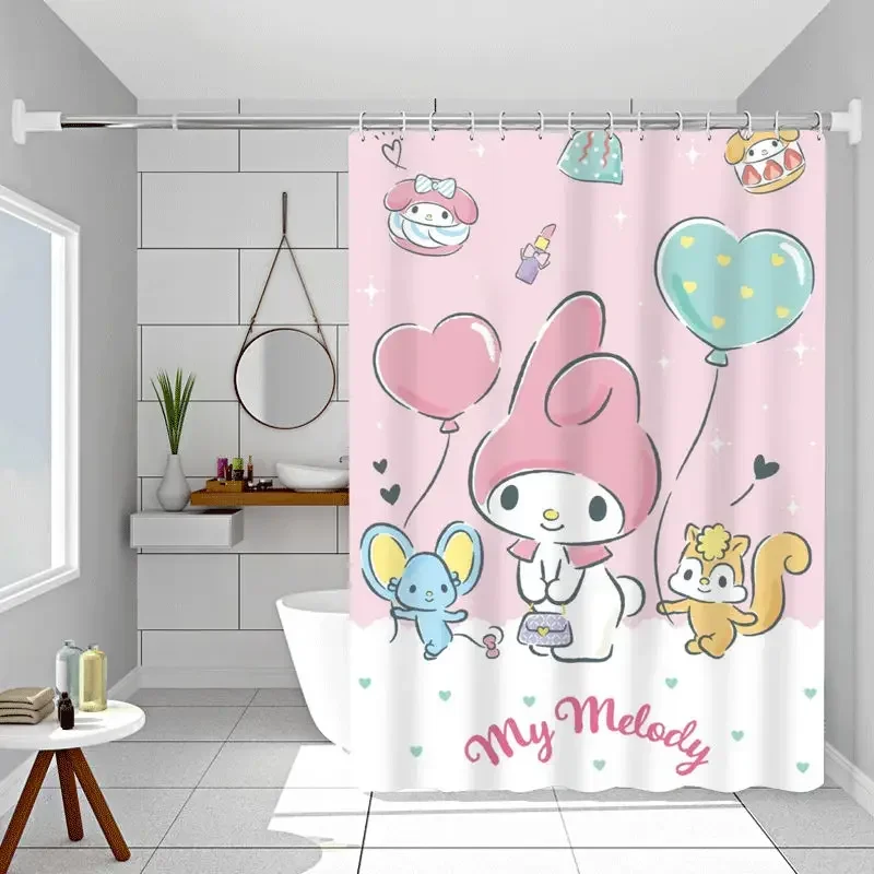 Kawaii Sanrios Hello Kitty Cartoon Shower Curtains Black and White Curtain Waterproof Polyester Bathroom Curtain with Hooks Gift
Kawaii Sanrios Hello Kitty Cartoon Shower Curtains Black and White Curtain Waterproof Polyester Bathroom Curtain with Hooks Gift