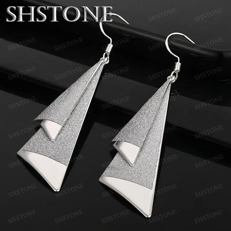 925 Sterling Silver Drop Earring For Woman Romantic Engagement Party Birthday Gift Fashion Silver Fine Jewelry Accessories
925 Sterling Silver Drop Earring For Woman Romantic Engagement Party Birthday Gift Fashion Silver Fine Jewelry Accessories