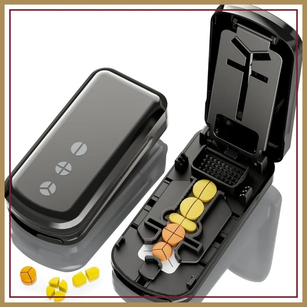 Pill Cutter Splitter for Small Pills, 1/2 1/3 1/4, Accurate Cutting, Stainless Steel Blade, Storage Case
Pill Cutter Splitter for Small Pills, 1/2 1/3 1/4, Accurate Cutting, Stainless Steel Blade, Storage Case