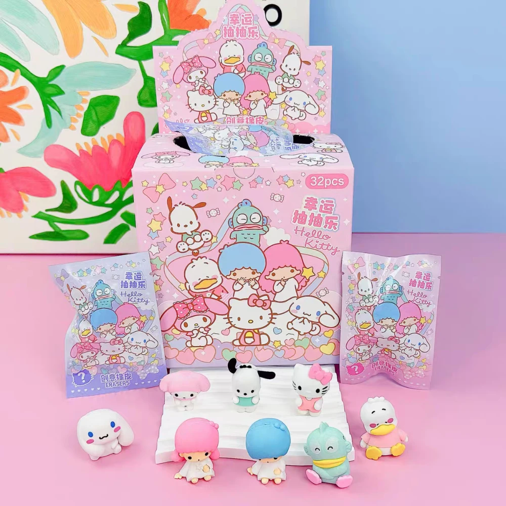 32Pcs Sanrio Hello Kitty Cartoon Eraser Anime Cinnamoroll Kuromi Kawaii Student Stationery Book Cleaning Tool Gift For Kids
32Pcs Sanrio Hello Kitty Cartoon Eraser Anime Cinnamoroll Kuromi Kawaii Student Stationery Book Cleaning Tool Gift For Kids