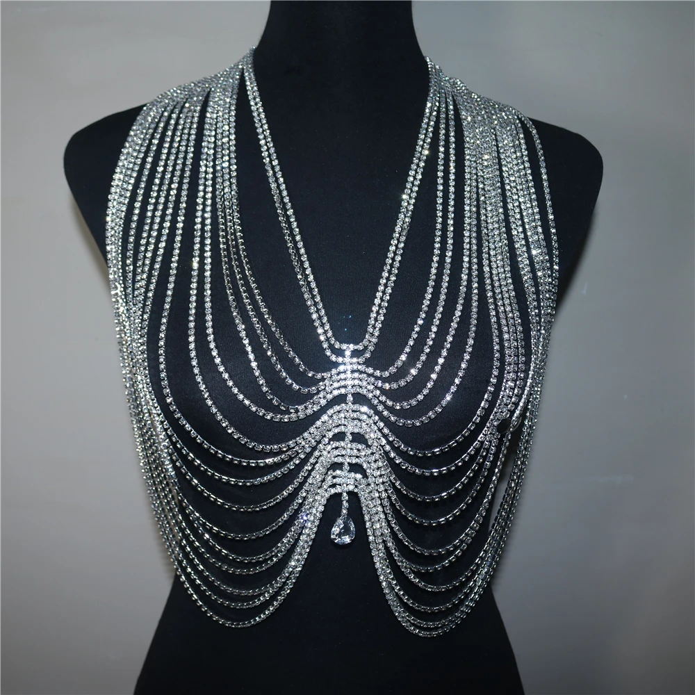 2022 New Crystal Tassel Drop Pendant Top Body Chain Bra for Women Luxury Rhinestone Body Bralette Chest Chain Bikini Jewelry
2022 New Crystal Tassel Drop Pendant Top Body Chain Bra for Women Luxury Rhinestone Body Bralette Chest Chain Bikini Jewelry
