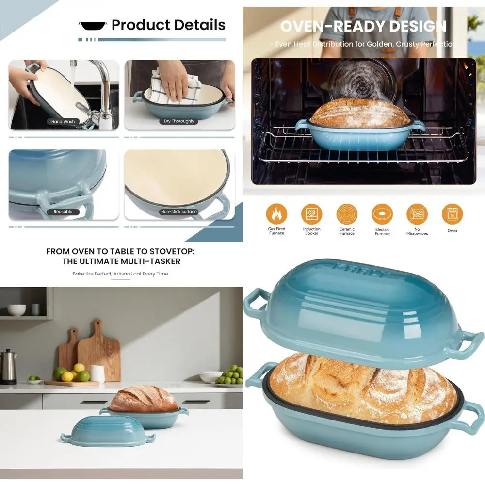 Овальная чугунная голландская духовка для выпечки хлеба на тыкве, 9x5 дюймов с крышкой, идеально подходит для домашнего производства тыквы и мясного рулета, безопасного в духовке
Овальная чугунная голландская духовка для выпечки хлеба на тыкве, 9x5 дюймов с крышкой, идеально подходит для домашнего производства тыквы и мясного рулета, безопасного в духовке