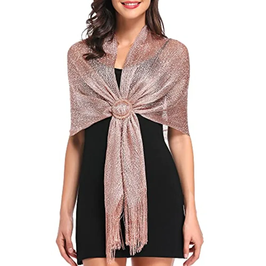 vimate Sparkling Metallic Shawls and Wraps for Evening Party/Wedding/Formal Dresses With Free Buckle
vimate Sparkling Metallic Shawls and Wraps for Evening Party/Wedding/Formal Dresses With Free Buckle