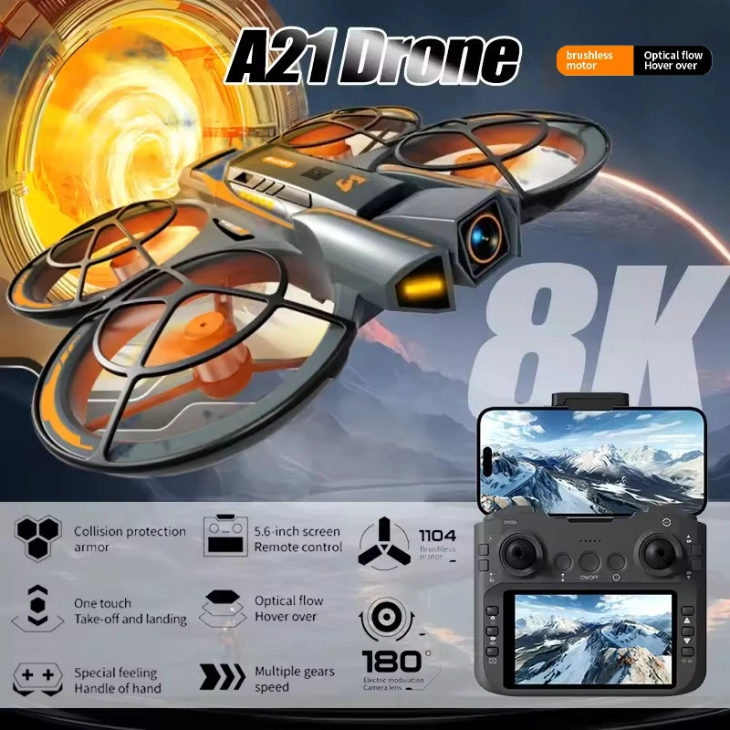 A21 PRO Foldable Drone with Camera Mecha Crashproof Design 7000KV Brushless Motor One-Key Flip Headless Mode Waypoint Flight Wind Resistant Gift
A21 PRO Foldable Drone with Camera Mecha Crashproof Design 7000KV Brushless Motor One-Key Flip Headless Mode Waypoint Flight Wind Resistant Gift