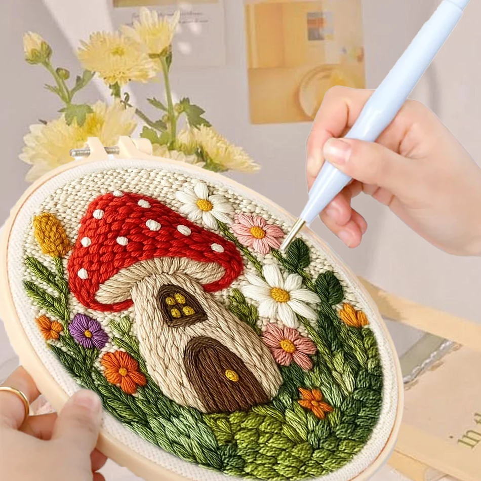 CHENISTORY Punch Needle Embroidery Home Wall Decor Embroidery Supplies Mushroom house Needle Punch Adults Crafts Diy Crafts
CHENISTORY Punch Needle Embroidery Home Wall Decor Embroidery Supplies Mushroom house Needle Punch Adults Crafts Diy Crafts