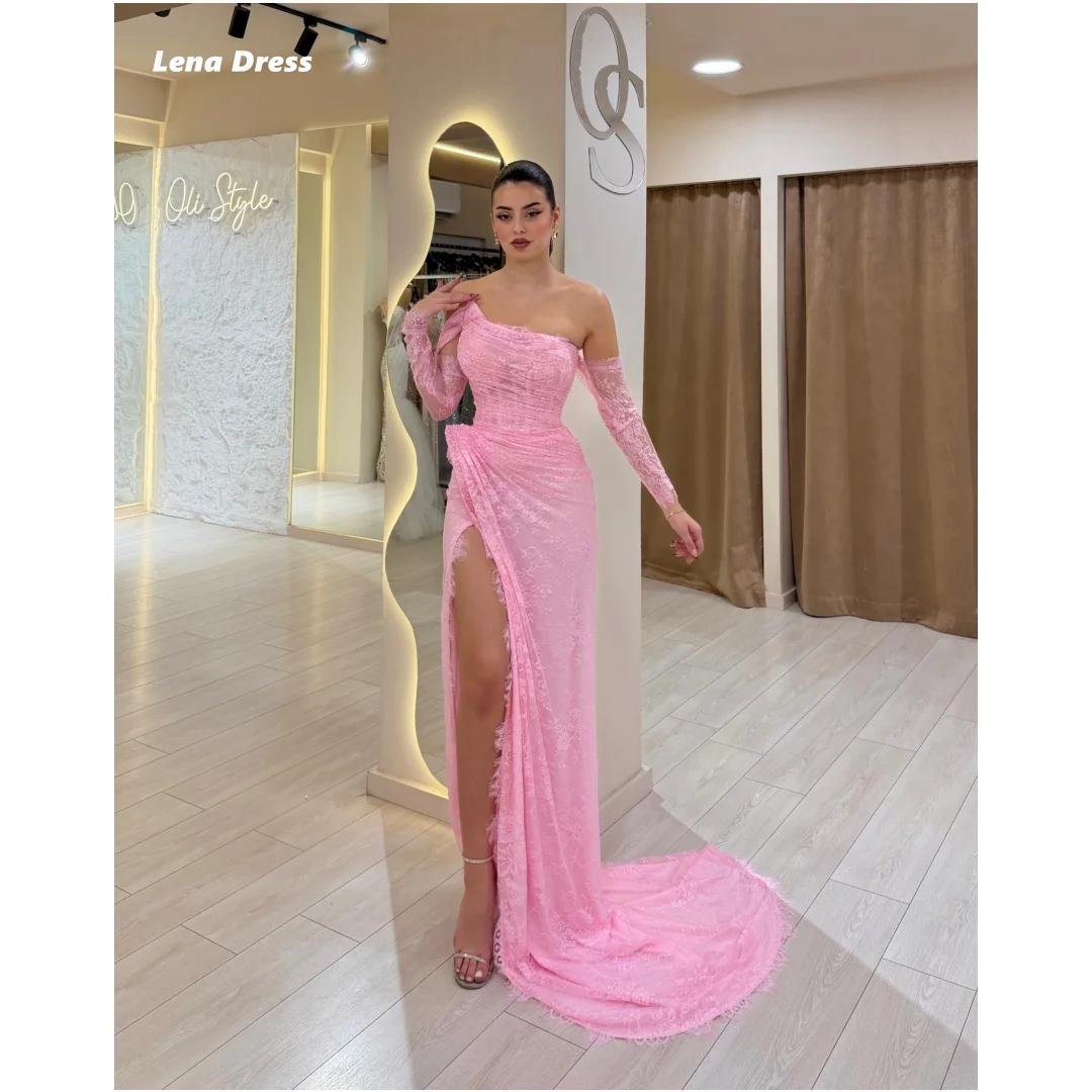 Lena Pink Ball Gowns Elegant Evening Party Dresses for Special Occasions Fish Tail Women's Ball Gown Customized Side Slit Dress
Lena Pink Ball Gowns Elegant Evening Party Dresses for Special Occasions Fish Tail Women's Ball Gown Customized Side Slit Dress