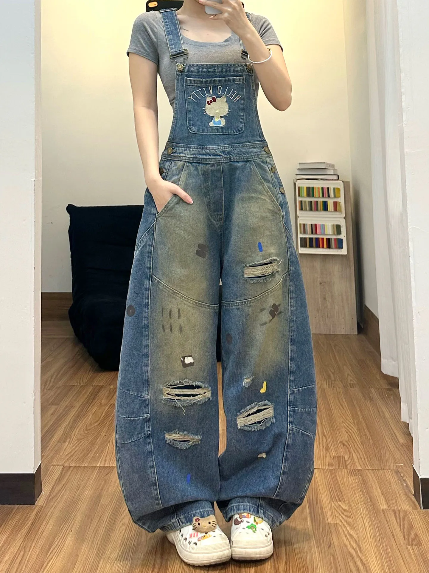 Street Style Embroidered Denim Overalls Women's Spring 2026 New Design Wide Leg Long Pants Casual High Waist Zipper Blue
Street Style Embroidered Denim Overalls Women's Spring 2026 New Design Wide Leg Long Pants Casual High Waist Zipper Blue
