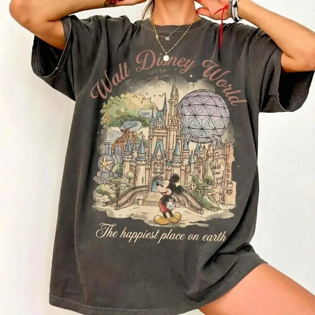 Plus Size Women's Classic Disney Mickey Mouse T Shirt Disneyland Trip Vacation Shirt Pure Cotton Streetwear Oversized
Plus Size Women's Classic Disney Mickey Mouse T Shirt Disneyland Trip Vacation Shirt Pure Cotton Streetwear Oversized