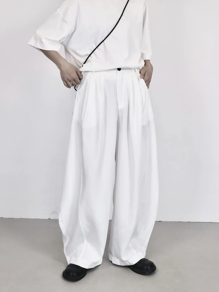 Dark Thin Casual Design Sense Asymmetrical Wide Leg Pants Women Loose Straight Cut Floor-Length Pants Draping Effect
Dark Thin Casual Design Sense Asymmetrical Wide Leg Pants Women Loose Straight Cut Floor-Length Pants Draping Effect