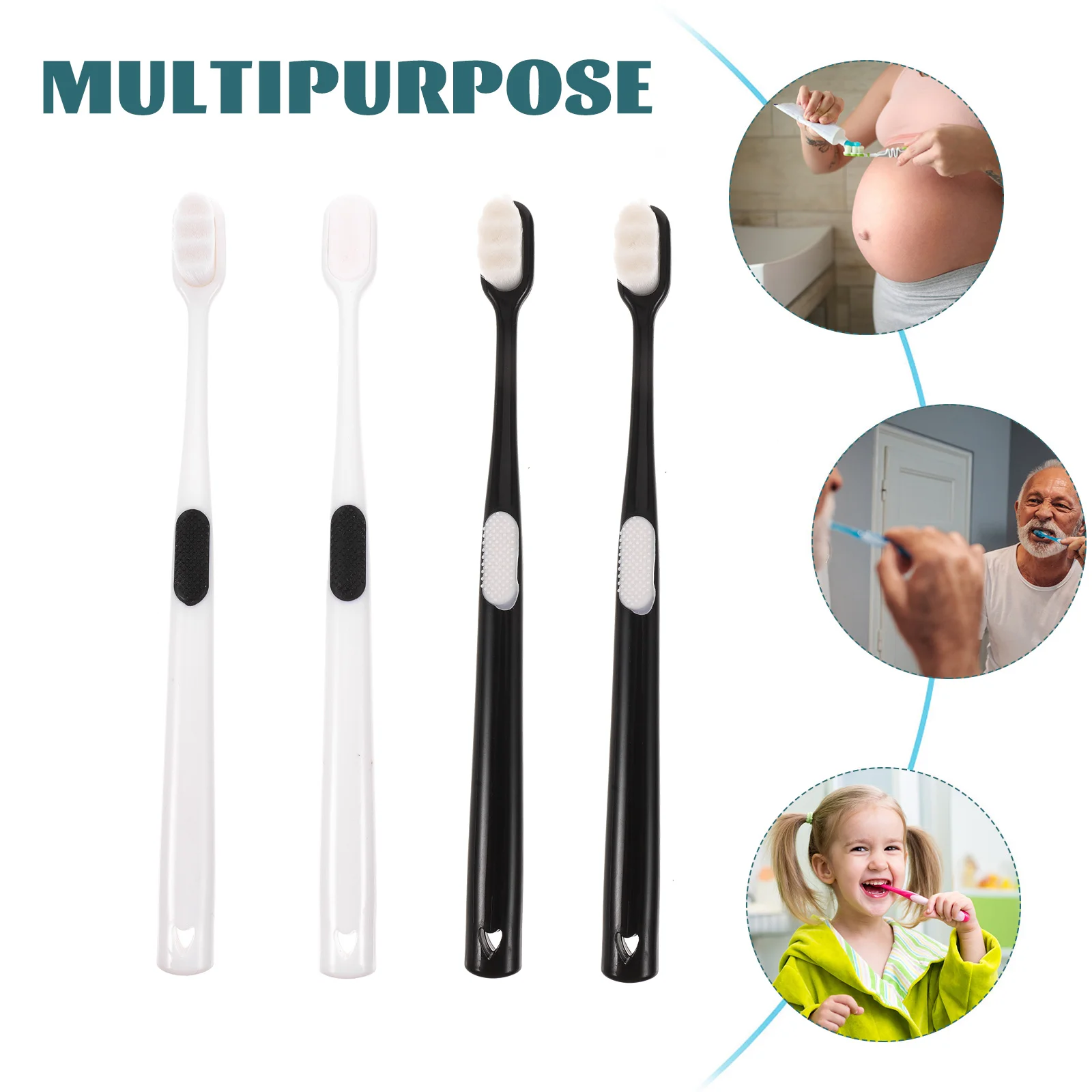 4 Pcs Wavy Soft Bristle Toothbrush Care Maternal Folding Wear-resistant Bristles Teeth Cleaning Puerperal
4 Pcs Wavy Soft Bristle Toothbrush Care Maternal Folding Wear-resistant Bristles Teeth Cleaning Puerperal