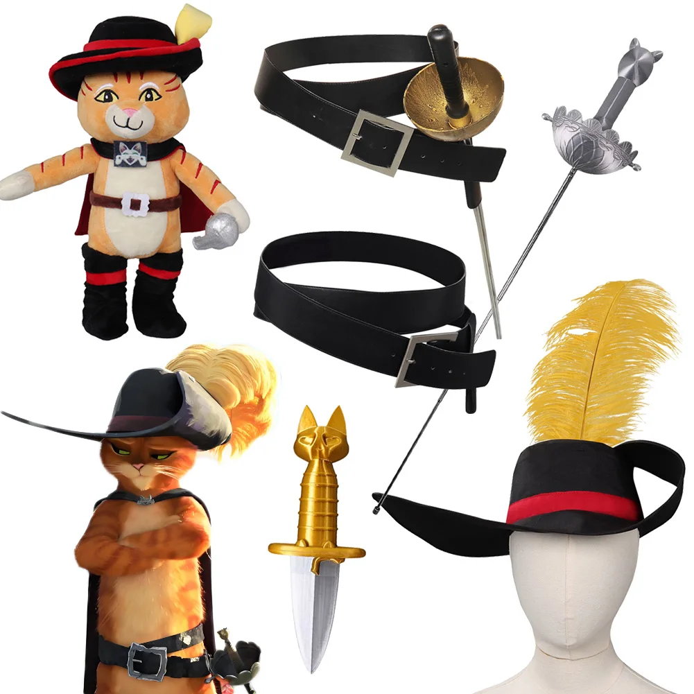 Puss Into Boots Cosplay Cat Swordsman Hat Sword Belt Costume Accessories Props Gifts For Kids Adult Halloween Carnival Party
Puss Into Boots Cosplay Cat Swordsman Hat Sword Belt Costume Accessories Props Gifts For Kids Adult Halloween Carnival Party