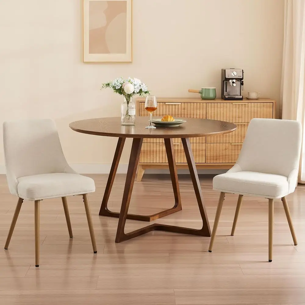Upholstered Dining Chairs Set of 2 with Thick Cushion and Curved Back for Dining Room or Kitchen, Beige Fabric
Upholstered Dining Chairs Set of 2 with Thick Cushion and Curved Back for Dining Room or Kitchen, Beige Fabric