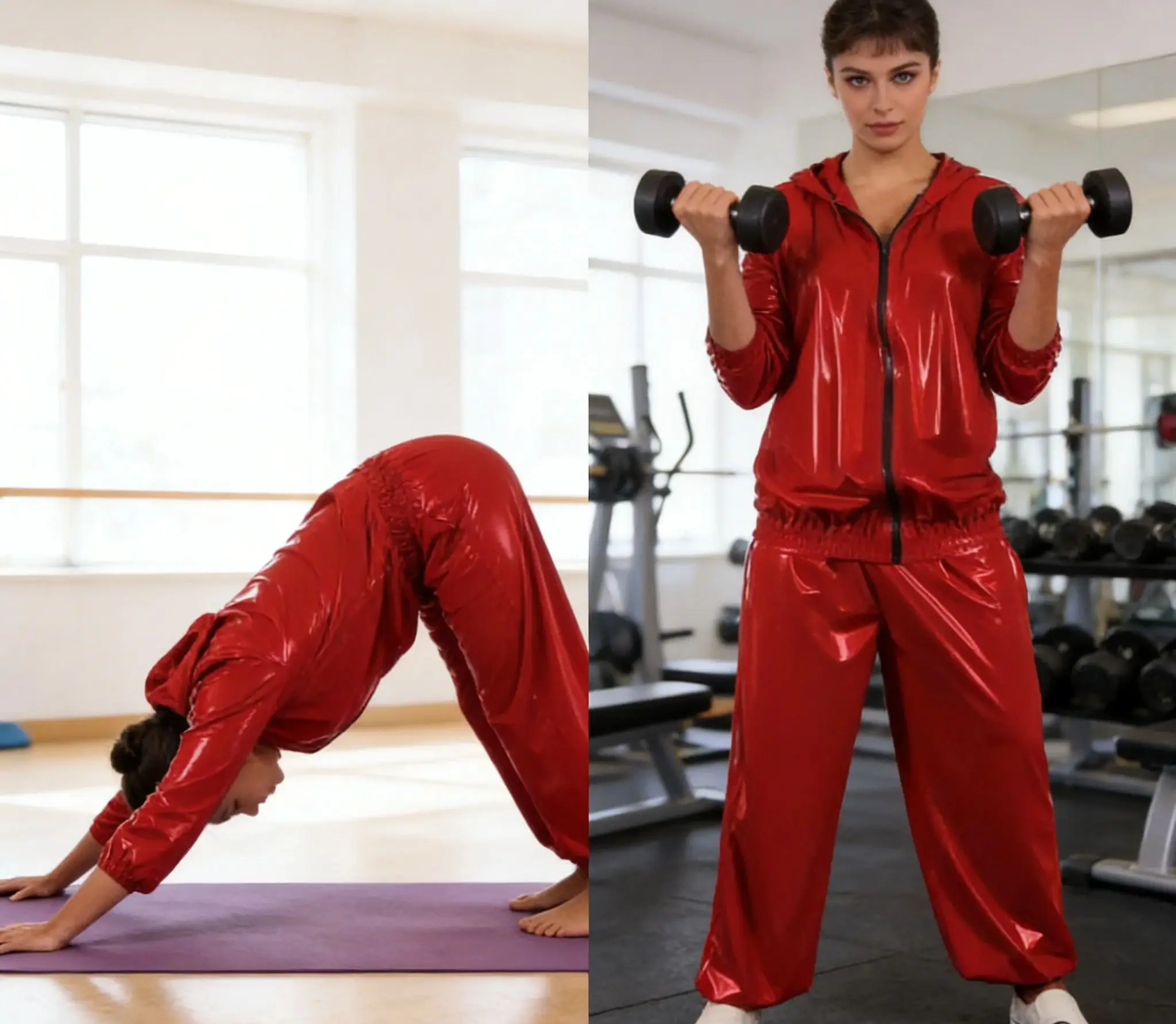 Latex Shorts Gummi sportswear Tops and pants uniform Cosplay catsuit S-XXL Halloween
Latex Shorts Gummi sportswear Tops and pants uniform Cosplay catsuit S-XXL Halloween