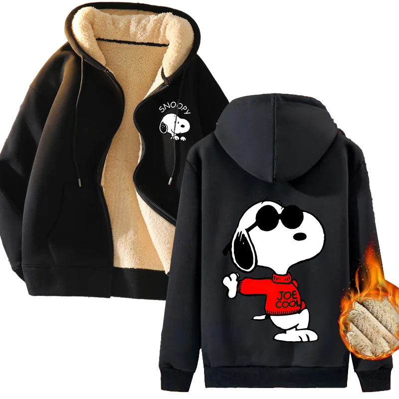 Snoopys Lamb Jacket Autumn Winter Cartoon Anime Coats Thickened Fleece Warm Hooded Men Women Couple Hooded Sweatshirt Gift Hot
Snoopys Lamb Jacket Autumn Winter Cartoon Anime Coats Thickened Fleece Warm Hooded Men Women Couple Hooded Sweatshirt Gift Hot
