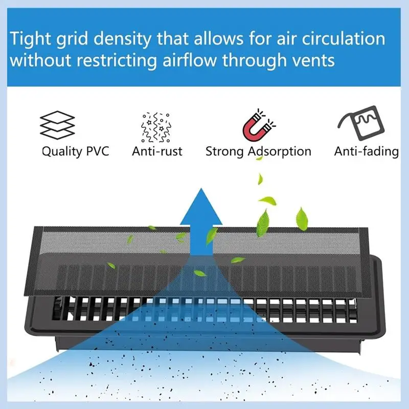 AS63-Floor Vent Covers,4X12in Magnetic Vent Covers Mesh Screen Air Vent Filter,Floor Register Vent Covers For Home Floor
AS63-Floor Vent Covers,4X12in Magnetic Vent Covers Mesh Screen Air Vent Filter,Floor Register Vent Covers For Home Floor