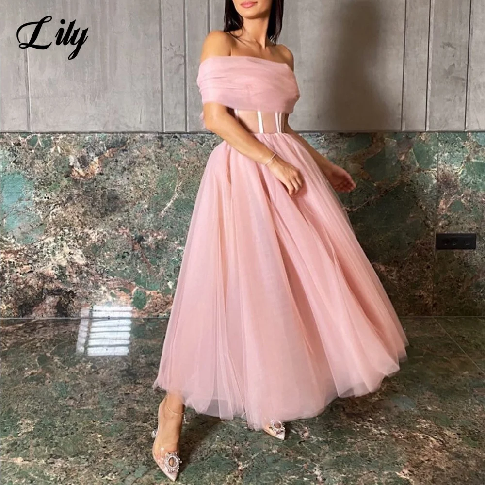 Lily Pink Net Special Occasion Dress Ankle Length Formal Gown Strapless Off the Shoulder Long Evening Dresses vestidos de fiesta
Lily Pink Net Special Occasion Dress Ankle Length Formal Gown Strapless Off the Shoulder Long Evening Dresses vestidos de fiesta