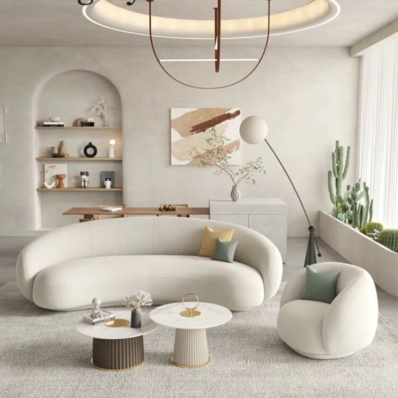 Margery Moon Minimalist Creative Living Room Sitting Area Reception Pea Lamb Fleece Curved Cashew Fabric Sofa
Margery Moon Minimalist Creative Living Room Sitting Area Reception Pea Lamb Fleece Curved Cashew Fabric Sofa