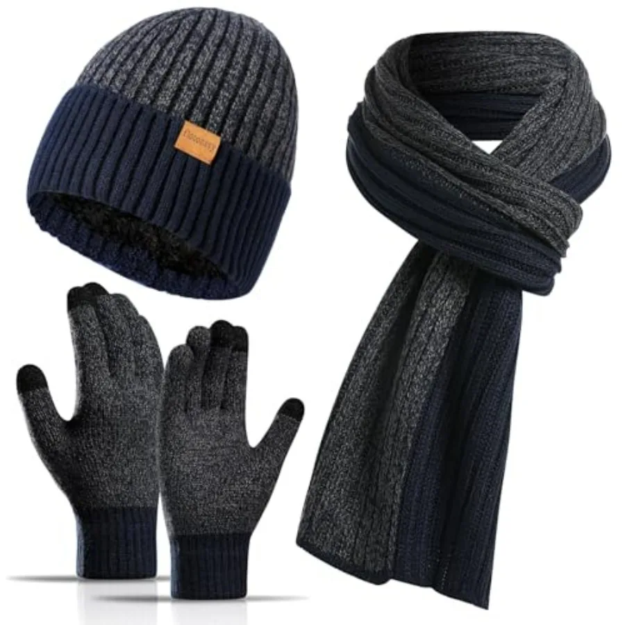 floconssy Men's Winter Hat Scarf Gloves Set, 3 PCS Warm Beanie Long Scarf Fleece Lined Touchscreen Gloves for Cold Weather
floconssy Men's Winter Hat Scarf Gloves Set, 3 PCS Warm Beanie Long Scarf Fleece Lined Touchscreen Gloves for Cold Weather