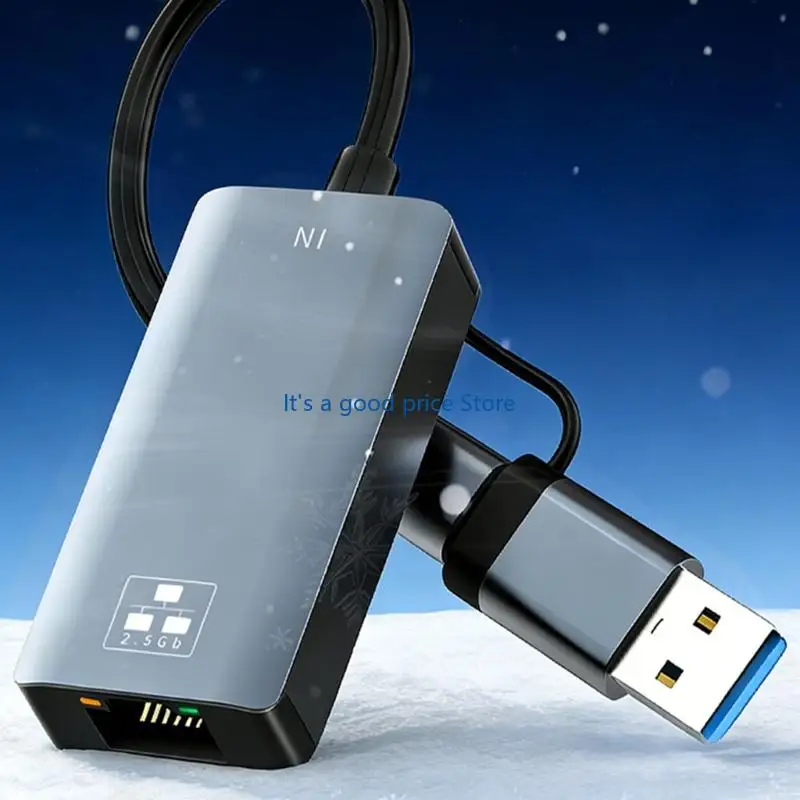 2.5G Type C/USB To RJ45 Gigabit Ethernet Adapter Corded Networking Converter
2.5G Type C/USB To RJ45 Gigabit Ethernet Adapter Corded Networking Converter