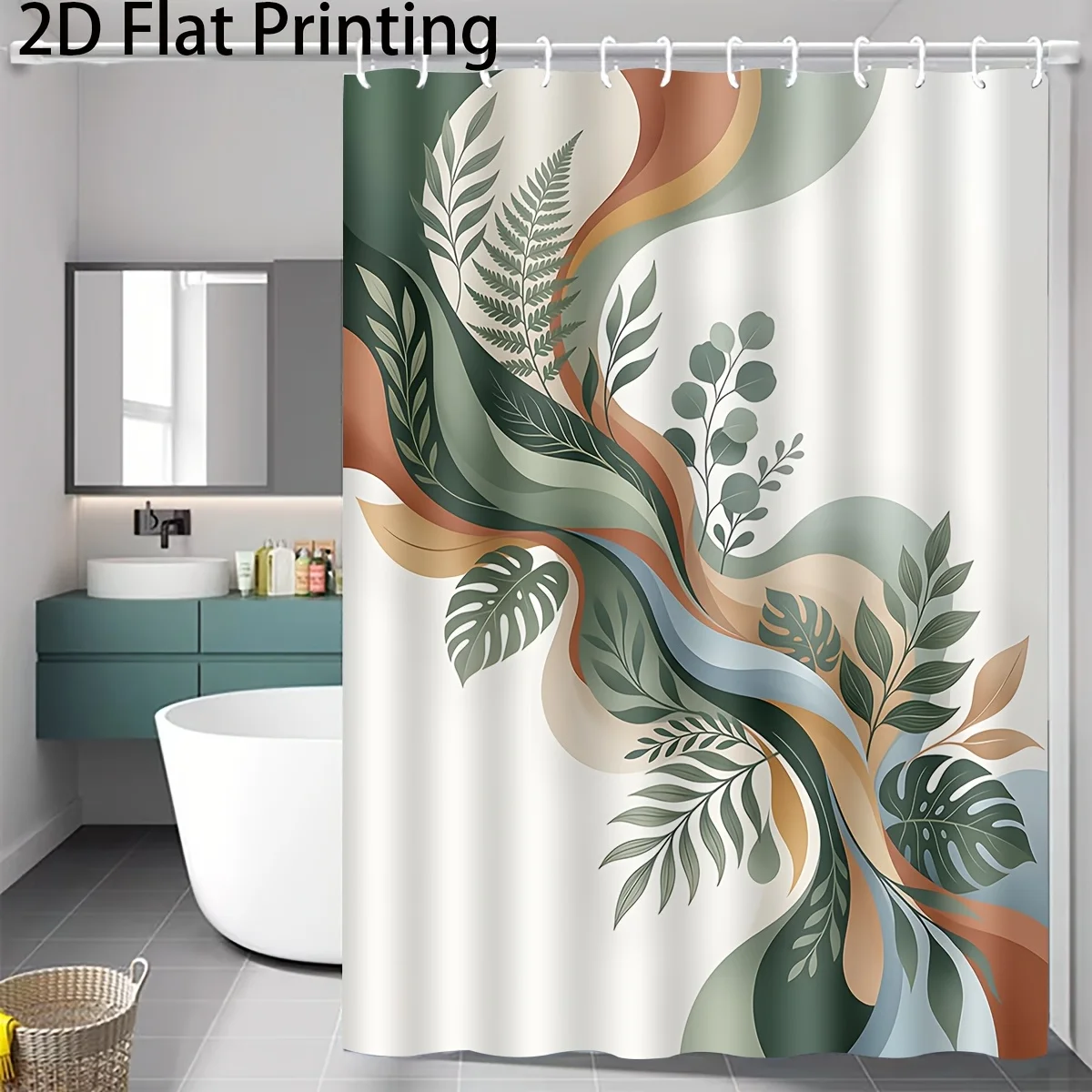 Abstract Tropical Botanical Leaf Pattern Shower Curtain Waterproof Bathroom Jungle Decor Nature Foliage Curtain Design
Abstract Tropical Botanical Leaf Pattern Shower Curtain Waterproof Bathroom Jungle Decor Nature Foliage Curtain Design