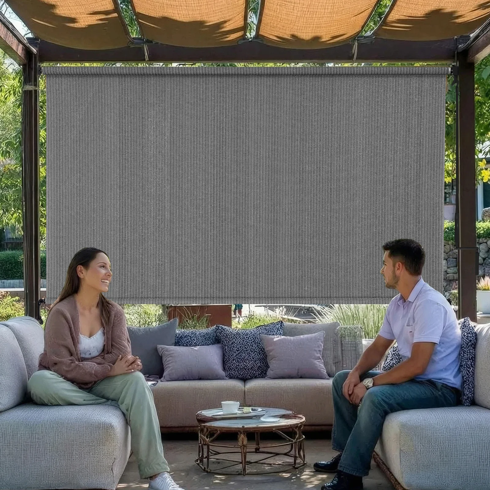 Outdoor Roller Shades Featuring a Spliced Design, Cordless Roll-Up Blinds for Patios, And Exterior Shade Fabric Suitable for
Outdoor Roller Shades Featuring a Spliced Design, Cordless Roll-Up Blinds for Patios, And Exterior Shade Fabric Suitable for
