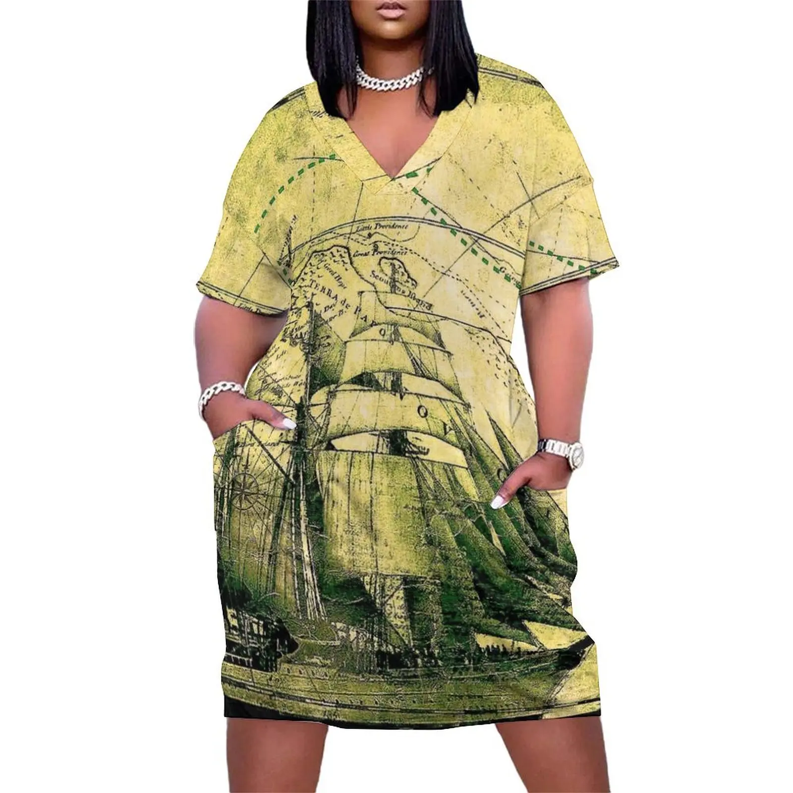 BLACKBEARDS TREASURE MAP : Vintage Frozen in Time Print Loose Pocket Dress elegant women's sets women's evening dresses 2025
BLACKBEARDS TREASURE MAP : Vintage Frozen in Time Print Loose Pocket Dress elegant women's sets women's evening dresses 2025