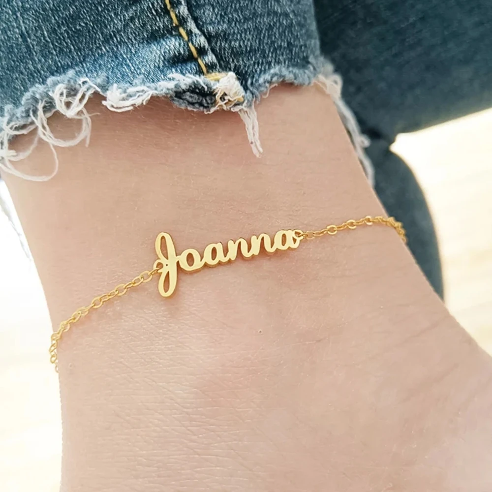 Personality Name Anklet Fashion Lady's Foot Jewelry Stainless Steel Chain Summer Beach Anklet Lady Gift
Personality Name Anklet Fashion Lady's Foot Jewelry Stainless Steel Chain Summer Beach Anklet Lady Gift