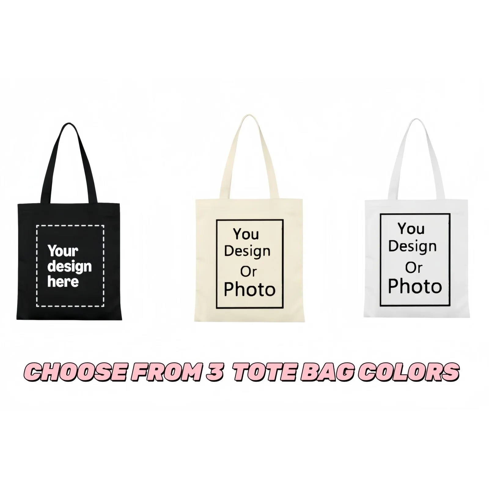 Custom Design ToteBag Personalized Photo Canvas Tote 3 Colors Mother's Day Gift
Custom Design ToteBag Personalized Photo Canvas Tote 3 Colors Mother's Day Gift