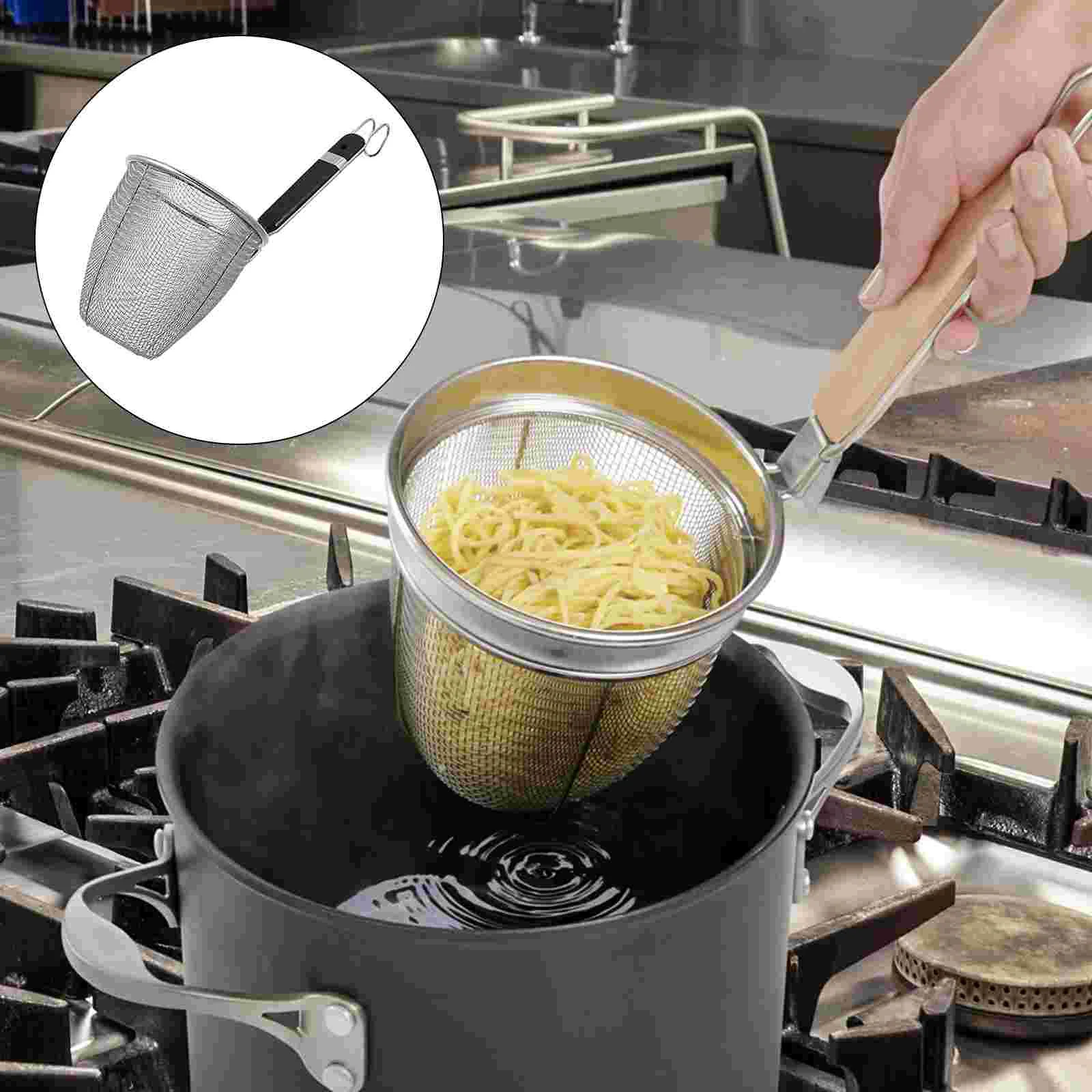 Stainless Steel Colander Noodle Strainer Tortellini Mesh Kitchen Gadget Fettuccine Pasta Spider Spoons
Stainless Steel Colander Noodle Strainer Tortellini Mesh Kitchen Gadget Fettuccine Pasta Spider Spoons