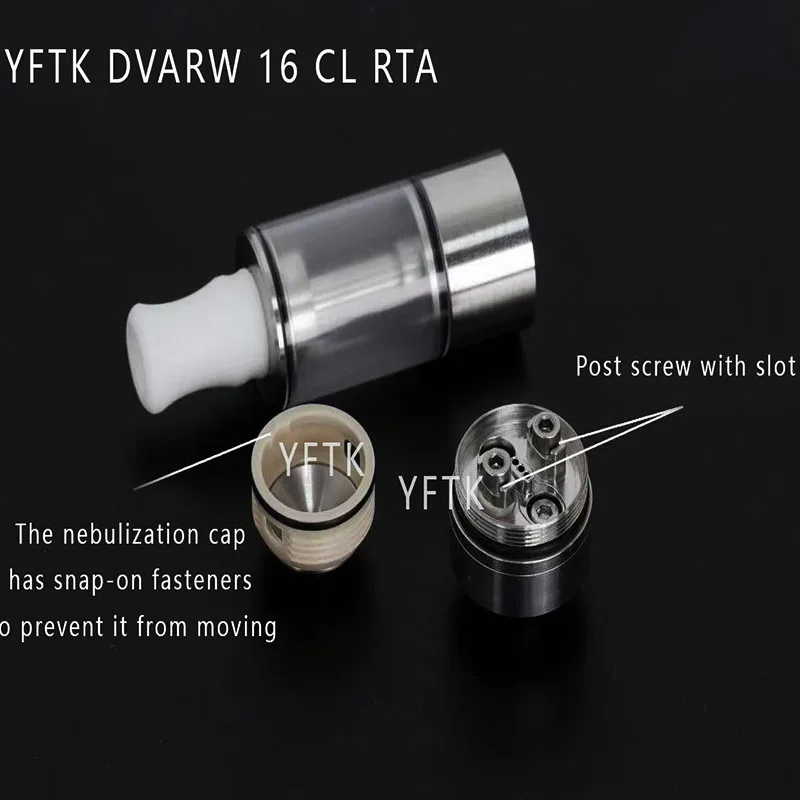 YFTK Dvarw 16 CL RTA air pins tank atomizer VS SXK Dvarw 16 22/24 MTL
YFTK Dvarw 16 CL RTA air pins tank atomizer VS SXK Dvarw 16 22/24 MTL