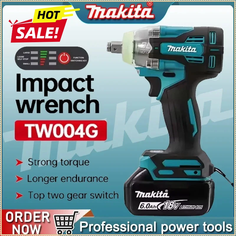 Бесщеточная отвертка Makita TW004G 630N.m, беспроводная электрическая отвертка, перезаряжаемая дрель-шуруповерт для аккумулятора Makita 18 В
Бесщеточная отвертка Makita TW004G 630N.m, беспроводная электрическая отвертка, перезаряжаемая дрель-шуруповерт для аккумулятора Makita 18 В