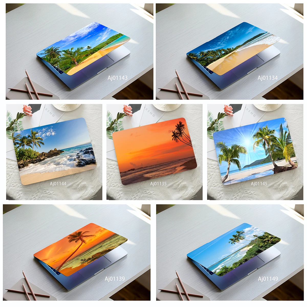 Ins Photographic Style Tropical Coconut Beach Laptop Skin, Clear Blue Ocean Summer View Waterproof Anti-scratch Notebook Sticker
Ins Photographic Style Tropical Coconut Beach Laptop Skin, Clear Blue Ocean Summer View Waterproof Anti-scratch Notebook Sticker