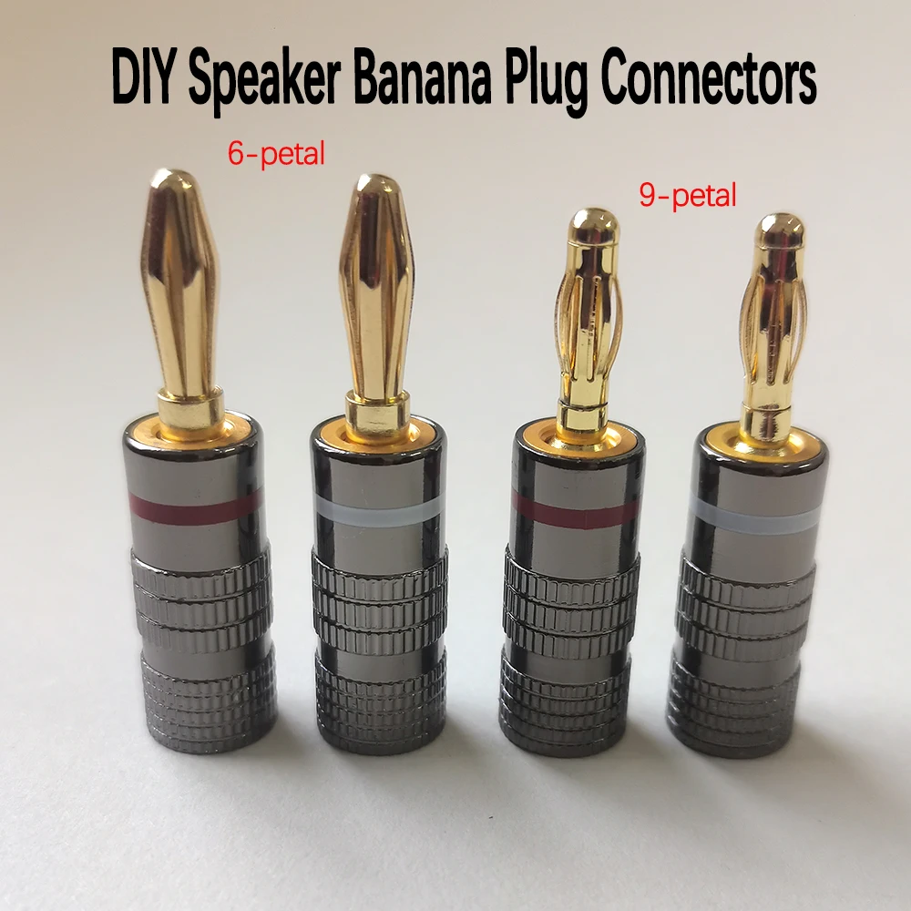 2PCS DIY Speaker Banana Plug Connectors 4MM Gold Plated Copper OFC GD Hifi Amp Speaker Adapter Terminal Connectors Banana Plugs
2PCS DIY Speaker Banana Plug Connectors 4MM Gold Plated Copper OFC GD Hifi Amp Speaker Adapter Terminal Connectors Banana Plugs