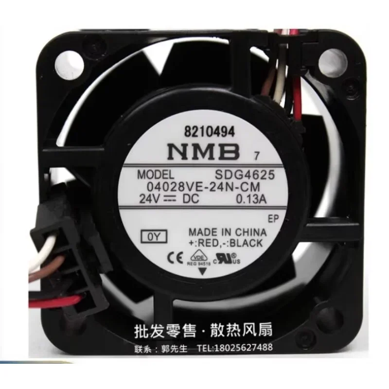 NMB 04028VE-24N-CM DC 24V 0.13A 40x40x28mm 4-Wire Server Cooling Fan
NMB 04028VE-24N-CM DC 24V 0.13A 40x40x28mm 4-Wire Server Cooling Fan