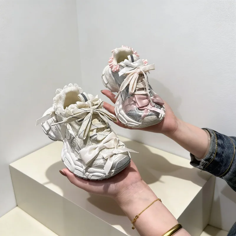 Girls Princess Tennis Shoes Breathable Soft Sole Kids Casual Shoes Non-slip 2026 Brand New Children Sports Shoes Sweet Bowknots
Girls Princess Tennis Shoes Breathable Soft Sole Kids Casual Shoes Non-slip 2026 Brand New Children Sports Shoes Sweet Bowknots