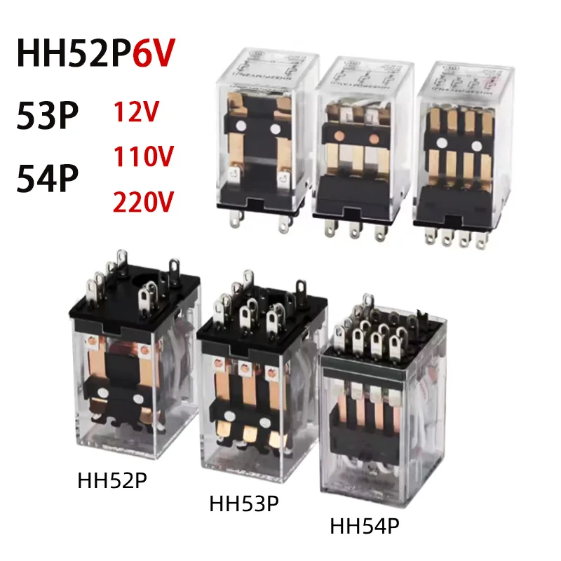 HH52P HH53P HH54P Miniature Coil Generalel ectromagnetic Intermediate Relay Switch LED DC 6V 12V 24V AC 220V MY2NJ/MY3NJ/MY4NJ
HH52P HH53P HH54P Miniature Coil Generalel ectromagnetic Intermediate Relay Switch LED DC 6V 12V 24V AC 220V MY2NJ/MY3NJ/MY4NJ
