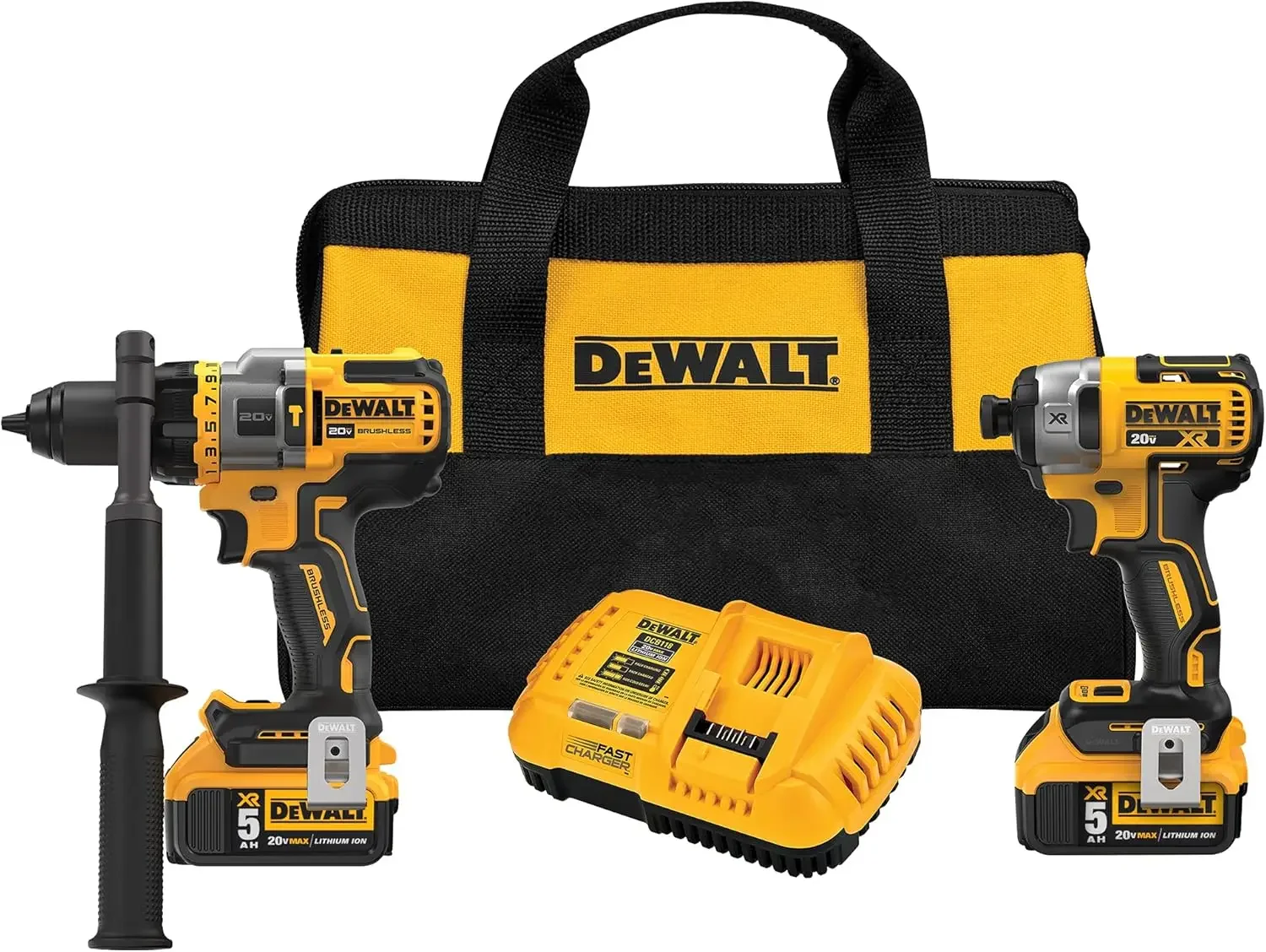 DEWALT FLEXVOLT ADVANTAGE 20V MAX* Combo Kit with Hammer Drill & Impact Driver, 5.0-Ah, 2-Tool (DCK2100P2)
DEWALT FLEXVOLT ADVANTAGE 20V MAX* Combo Kit with Hammer Drill & Impact Driver, 5.0-Ah, 2-Tool (DCK2100P2)